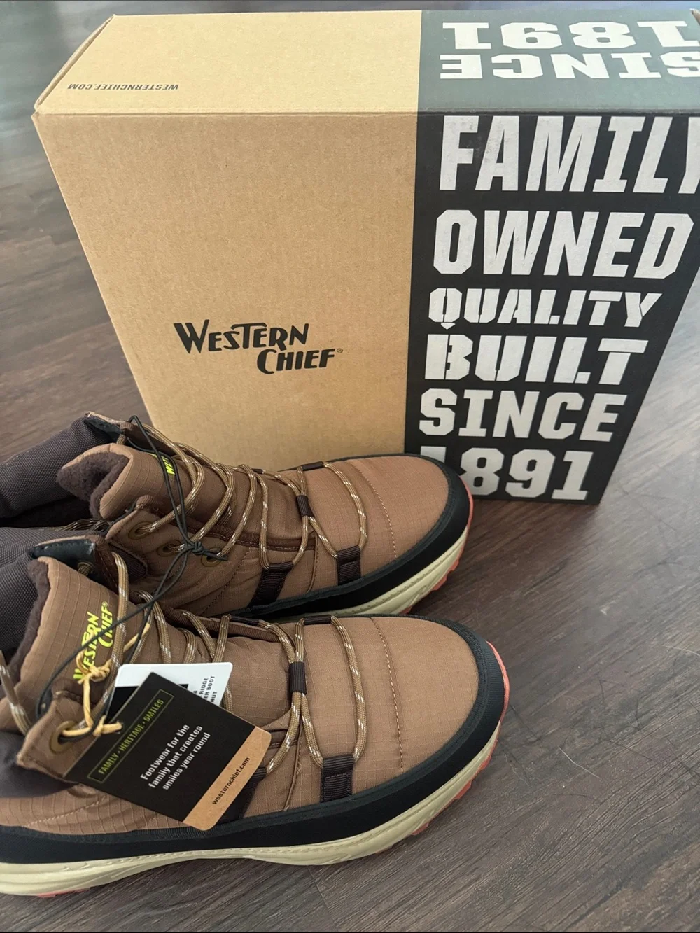 Western Chief Brown and Black Men's Waterproof Winter Boots